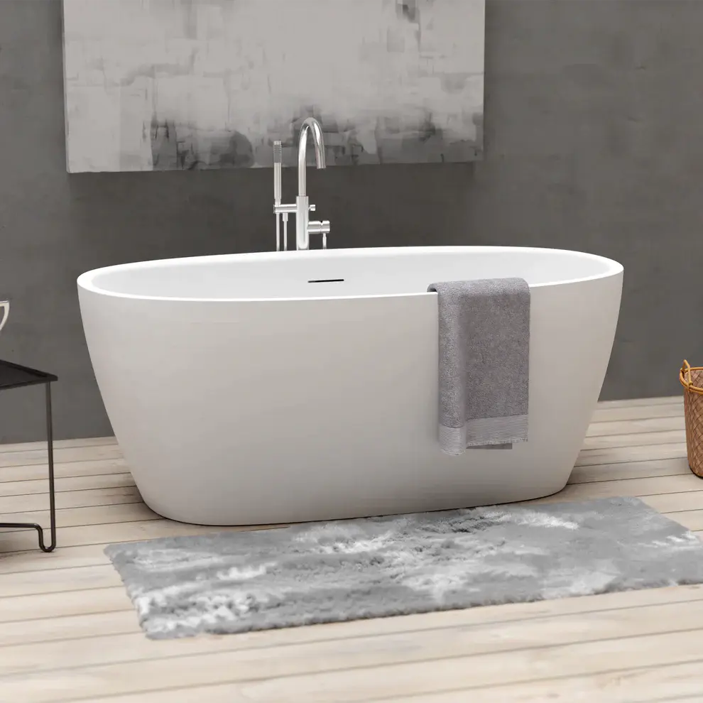 Adecab 59" Acrylic Freestanding Soaking Tub