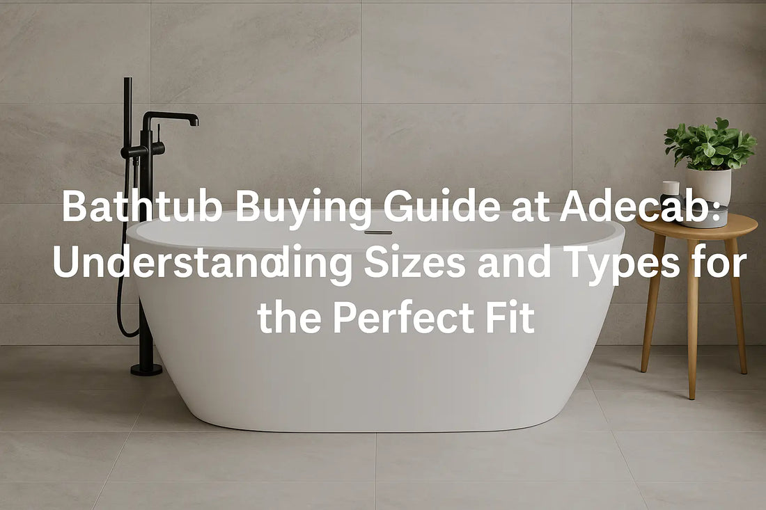 Bathtub Buying Guide at Adecab: Understanding Sizes and Types for the Perfect Fit