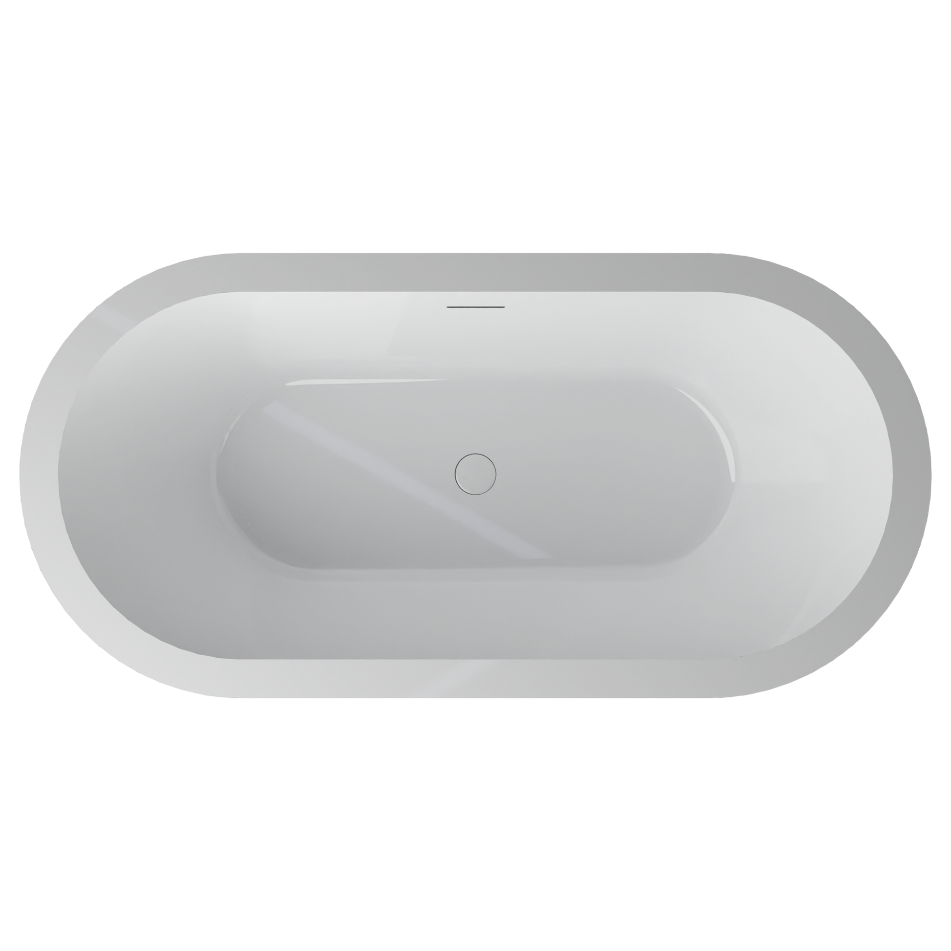 Adecab 64" White Acrylic Freestanding Soaking Tub - SPA Style Bathtub