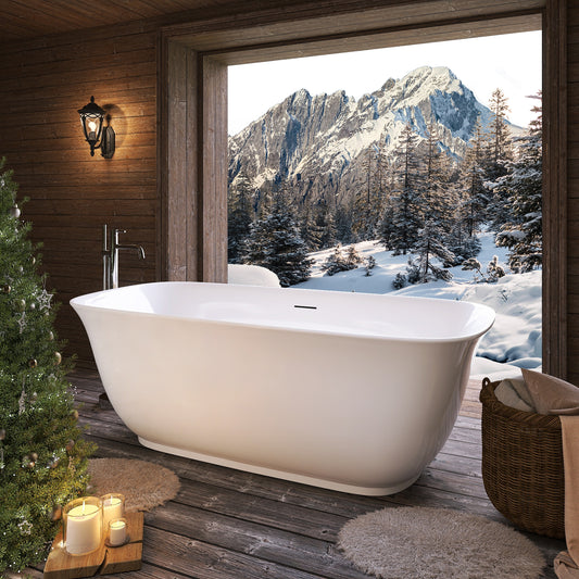 Adecab Certified 67" Acrylic Freestanding Tub with cUPC Compliance - ADE1362-170