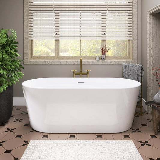 Adecab Thickened 67" Acrylic Freestanding Tub with Durable Build