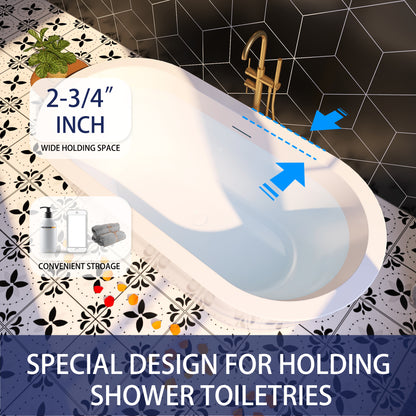 Premium 61" Acrylic Freestanding Thickened Bathtub with Modern Aesthetic - ADE1012-155
